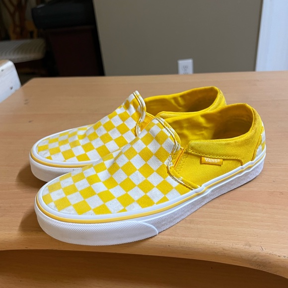 Vans Yellow check Slip on Sneakers women 7 - Picture 6 of 9